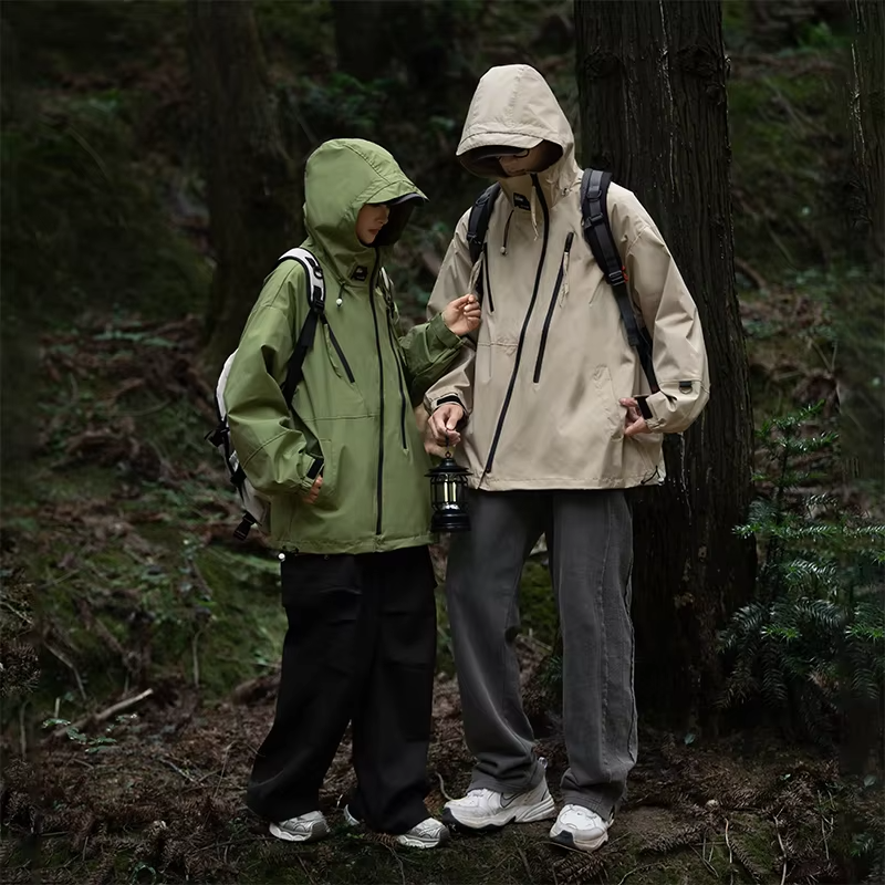 Hiking Jackets Men Waterproof Coats Women's Windproof Windbreaker Outdoor Camping Running  Fishing Loose Jacket Autumn Coat
