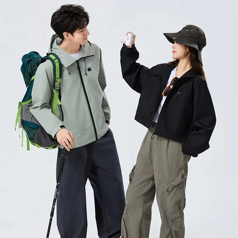 CHRLCK Men Women's Hiking Jacket Waterproof Camping Trekking Fishing Oilproof Clothes Outdoor Sport Windbreaker Wear-resistant