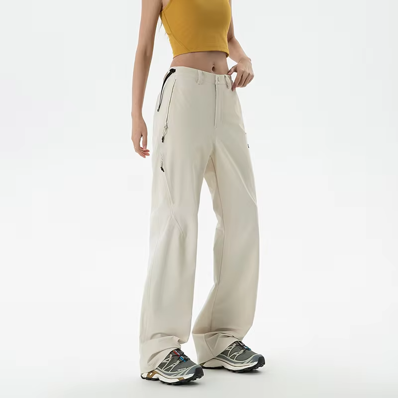CHRLCK Women's Waterproof Hiking Pants Spring Summer Fashion Cargo Pants Loose Fishing Camping Cycling Trekking Trousers Female