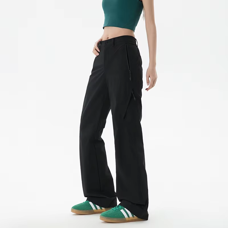CHRLCK Women's Waterproof Hiking Pants Spring Summer Fashion Cargo Pants Loose Fishing Camping Cycling Trekking Trousers Female