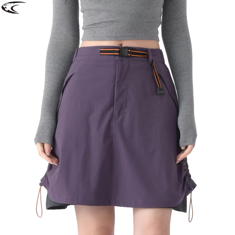 LNGXO  Quick-Dry Sports Shorts Women Summer Outdoor Hiking Camping Climbing Stretch Shorts Skirt Lightweight Cargo Culottes