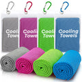 4 Pack Cooling Towels (40"x 12"), Soft Breathable Gym Towels, Outdoors Ice Camp Essentials Microfiber Sweat Towels for Gym, Run