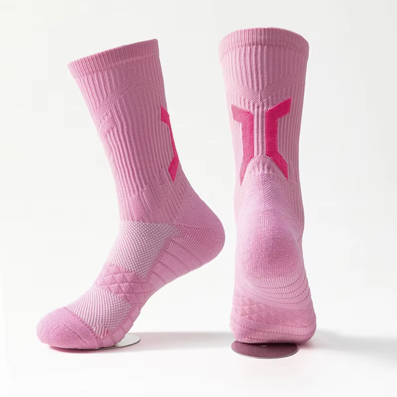 Men's professional basketball training elite Breathable quick drying towel bottom wicking sweat sports pressure sock