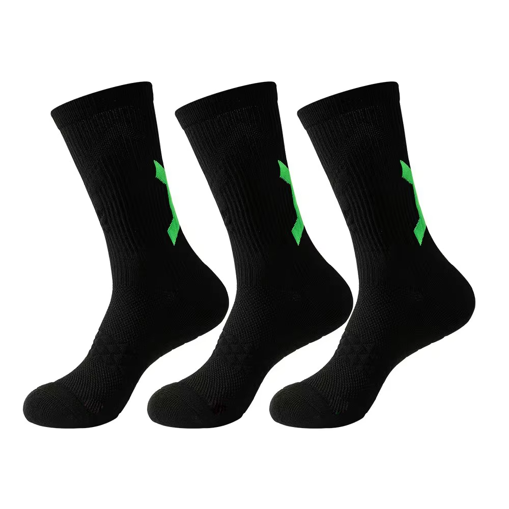 Men's professional basketball training elite Breathable quick drying towel bottom wicking sweat sports pressure sock