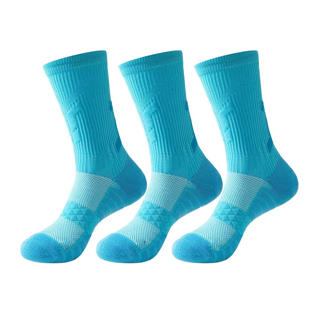 Men's professional basketball training elite Breathable quick drying towel bottom wicking sweat sports pressure sock