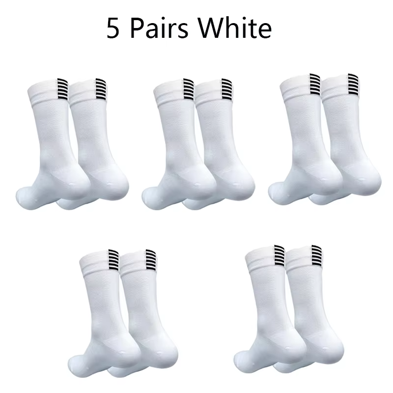 5 Pairs Professional Cycling Socks Men's Outdoor Sports Quick-Drying Bicycle Socks Sweat Absorbing Breathable Running Socks